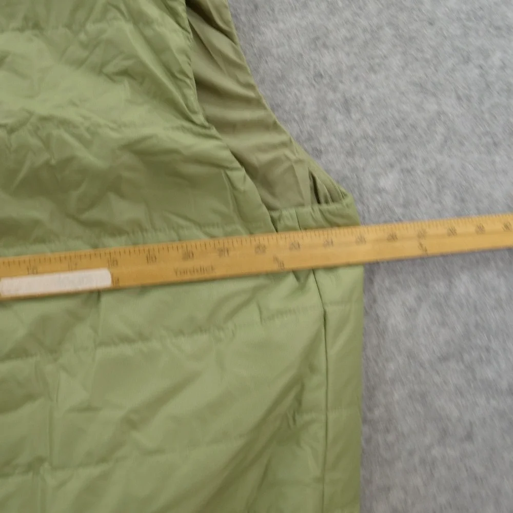Lacoste Vest Jacket Mens 2XL XXL Green Full Zip Quilted Sleeveless